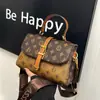 2024 Nuevo Bolso de Axila Otoño para Mujer Zanahoria Mandy Bolso de Mano Impreso Cruzado Moda Color de Contraste Bolso Casual