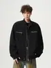 Chamarra corta de lona para hombre con cuello mao, colección primavera/otoño 2025, corte limpio holgado estilo workwear