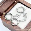 Pendientes de Aguja Recta de Aleación de Titanio F136 Colgantes de Espada de Gota de Agua Cruzada Pendientes de Joyería para Piercing de Cuerpo de Titanio G23