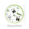 Decorações de Festa de Aniversário com Tema Panda Pratos de Papel Descartáveis Guardanapos de Papel Toalha Bandeirolas Balões de Látex Topper de Bolo