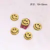 Acessórios de Nail Art em Liga Desenho Animado Urso Rosto Sorridente Coração Torto Diamante Textura Tridimensional Retrô Decoração de Unha Fabricante Entrega Direta