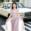 Vestido Cheongsam Estilo Nacional para Meninas Verão 2026 Novo Estilo Vestido Infantil Elegante Novo Estilo Chinês Roupas de Verão Saia Hanfu para Meninas