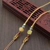 Cuentas Cruzadas de Cera de Abeja Natural Cuerda Ajustable Colgante Binaural DIY Cuerda para Colgar Cuenta de Transferencia Cuerda para Colgante Passepartout