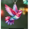 Pendente de carro de acrílico de beija-flor criativo transfronteiriço novo produto acessório de mochila item de decoração de casa presente de festa de aniversário