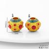 Accesorios DIY de Oro de Arena Vietnamita Tradicional Cuentas Barril de Mantra de Seis Caracteres Color Esmalte Cuentas de la Fortuna Pulsera Cuentas Espaciadoras Accesorios