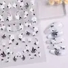 Adesivos de Unha Flor Branca Aurora Estilo Chinês 5D Em relevo Tridimensional Estilo Chinês Flor de Tinta Adesivos de Arte para Unhas Acessórios Sl Modelo