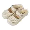 Nuevas Pantuflas de Suela Gruesa para Mujer, Antideslizantes, para Madres de Mediana Edad, Puntera Cerrada, Piel Sintética, Tacón Medio, Zapatos Perforados para Uso en Exteriores, Pantuflas de Mujer