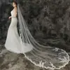 Velo de Cola Europeo y Americano 3m Capa Única Accesorios Largos Peine Metálico Adorno de Encaje Exquisito Velo de Boda