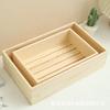 Caja de Almacenamiento de Escritorio de Madera Sin Tapa, Caja para Cosméticos y Joyas, Caja Rectangular para Artículos de Tocador, Estilo Minimalista Moderno