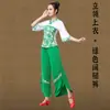 Traje de Baile Cuadrado de Yang Liping Traje de Actuación Escénica para Mediana Edad y Adultos Mayores Traje de Yangko con Lentejuelas y Flores de Papel Picado Traje de Baile de Estilo Chino