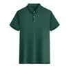 Camisa Polo Primavera y Otoño Logo Impreso Ropa de Trabajo Manga Corta Publicitaria Camisa Cultural Cuello Camisa de Trabajo Camiseta Bordada Algodón