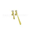 Pendientes de Zirconio Cilíndrico de Aleación de Titanio F136 Zoro Colgantes de Gota de Agua Clavos para Hélice G23 Titanio Piercings con Rosca Interna