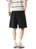 Shorts Casuais Transfronteiriços Masculino 2026 Verão Novo Estilo Old Money Caimento Relaxado Calça de Praia Calça Reta de Cinco Pontos