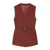 Estilo Europeo y Americano Transfronterizo Z Nueva Moda Elegante Ropa para Mujer al por Mayor Chaleco Ceñidor de Cintura 1338329 Pantalones Cortos 1334
