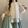 2026 Elegante Ropa de Abrigo de Socialité, Camisa Elegante sin Mangas para Mujer, Nuevo Estilo de Verano con Adorno de Volantes en Capas, Top de Corte Holgado