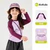 Jaqueta com Capuz Infantil Dudu Outono Moletom com Zíper para Meninas Roupa de Outono para Meninas Jaqueta de Bebê Top Roupas Infantis da Moda