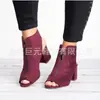 2026 Juyuan Nuevo Modelo Wish Sitio Independiente de Amazon Sudeste Asiático Europa y América Comercio Exterior Sandalias de Tacón Grueso Peep-Toe de Talla Grande