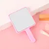 Espejo de Mano Portátil Nuevo Modelo Transfronterizo para Niñas, Mango Lindo en Forma de Corazón Espejo Pequeño, Espejo de Maquillaje Portátil de un Solo Lado con Forma de Corazón