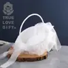 Cesta de flores para boda de estilo occidental transfronteriza nueva, cesta de flores de encaje creativa, cesta pequeña de regalo hecha a mano