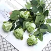 Montaña de Nieve Simulada Ramo de Rosas Florero para el Hogar Arte Floral Decoración de Mesa Flor Artificial Flor de Tela de Seda Individual Botón Floral Hueso de Flor Flor