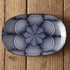 Prato de Peixe Oval Denier 12 polegadas Estilo Nórdico Cerâmica Esmaltada Louça Doméstica Prato Grande Prato para Peixe Cozido no Vapor