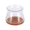 Capas de Pé Silenciosas para Mesa e Cadeira Estilo Universal Doméstico Material de Silicone Transparente Não Precisa de Cola Encaixe Pronto para Usar Base de Feltro Resistente ao Desgaste Reduz