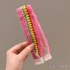Diadema de lana tejida con tiras adhesivas, similar al estilo de Li Qin, cinta mágica para el cabello, adhesivo para flequillo, cinta mágica para usar en la ducha