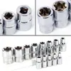 Soquete Hexagonal Curto Tipo 1/4E, Soquete Cabeça Sextavada Tipo 3/8E, Cabeça Sextavada, Chave de Catraca, Chave de Soquete