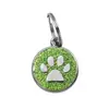 Novo pingente para pet liga tamanho pequeno atacado de fábrica [pingente de gota de óleo com glitter colorido pata de cachorro garra]]