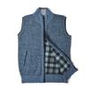 Chaleco cárdigan suelto para hombre de comercio exterior al por mayor con cuello alto, suéter engrosado y forrado de forro polar, chaleco de punto con cremallera para hombres de mediana edad y ancianos, ropa para hombre