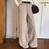 Calças Casuais Retas de Cintura Alta Moda Normcore Ls Guangzhou Treze Linhas 2025 Nova Coleção Outono Inverno Feminina 23025 #