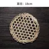 Tapete hexagonal de bambu tecido à mão hotel layout de prato criativo grade de óleo antiaderente fundo de panela rede de bambu tapete de rede hexagonal de bambu