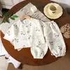 2026 Ropa de Casa de Algodón Nube para Niños Pijamas para Niños y Niñas Set Estampado con Mangas Tres Cuartos Set de Dos Piezas Delgado de Dibujos Animados