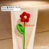 Fio de Lã Tricotado Artesanal Transfronteiriço Flor Pequena Vermelha Artificial Flor Única Produto Acabado Festival Criativo Presente de Ano Novo
