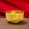 Juego de tres piezas de cuenco de oro Baifu Wufu linmen cuenco de pescado doble palillos cuchara Taza de plata lingote exposición desagüe regalo ventas directas de fábrica
