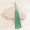 12cm cerrado hilo dorado Seda de Hielo Borla DIY hecho a mano hanfu cheongsam solapa de presión borla colgante adornos para oreja