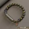 Pulsera de Sándalo Verde Añejo Argentino al por Mayor para Hombres y Mujeres, Joyería de Madera Cultural y Artística, Fábrica de Cuentas de Oración de Mano