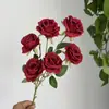 6 Rosas Pequenas para Decoração de Casamento, Flores Artificiais, Rosas Simuladas, Decoração de Casa, Flores Artificiais, Rosas Pequenas, Flores Simuladas