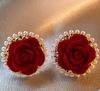Pendientes de Perla con Lazo Rojo Terciopelo Ankola para Mujer Exquisitos Pendientes Retro con Microdiamantes Pendientes de Gama Alta para Otoño e Invierno