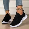 Nuevos zapatos casuales de verano para mujer, zapatillas de malla tejida tipo fly-knit de moda versátiles para exteriores, zapatillas deportivas para mujer
