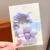 Novidade de Primavera Estilo Infantil Laços de Cabelo de Flor, Presilhas de Cabelo Fofas de Desenho Animado para Meninas Que Não Danificam o Cabelo, Elásticos de Cabelo Tipo Intestino Delgado, Cordas de Cabelo