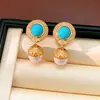Pendientes Vintage, Pendientes de Flor con Diamantes de Colores y Aguja de Plata, Fabricante de Pendientes de Lujo Ligero Estilo Francés