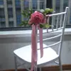 300 Decoração de Casamento ao Ar Livre Nórdico Arranjo de Flores para Encosto de Cadeira Buquê Flores Artificiais Estilo Floresta Adereços para Fotografia de Casamento Encosto de Cadeira