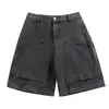 Shorts de Mezclilla Lavados de Moda Estilo Japonés para Hombre, Verano Nuevo, Sueltos, Modernos, Versátiles, de Cinco Puntos
