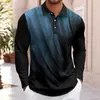 2026 Novo Estilo Transfronteiriço Amazon Estampada Tendência Moda Casual Camisa Polo de Botão Camisa Polo de Botão