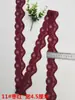 No. 93 Accesorios de Ropa DIY en Borgoña, Café, Gris, Azul Real, Morado, Negro y Blanco Borde de Encaje Elástico, Ancho 5 cm