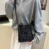 Bolsa de Lona com Laço e Bolinhas Estilo Coreano Ins Nova Bolsa Tote de Ombro de Grande Capacidade Bolsa de Braço para Estudante