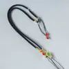 Corda de colar trançada à mão pingente DIY cordão de pingente de corda de jade dourado para homens e mulheres