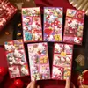 Sobres Rojos Personalizados Creativos Estilo Japonés Dibujos Animados Venta al por Mayor Personalizados Creativos Nuevo Modelo 2027 Efecto 5D Piel Sintética Paquetes Rojos