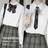 Corbata Estilo Academia, Corbata de Moño, Corbata Floral, Corbata JK, Corbata a Cuadros Rosa Amarillo Rojo, Corbata Retro Gris Carbón para Mujer